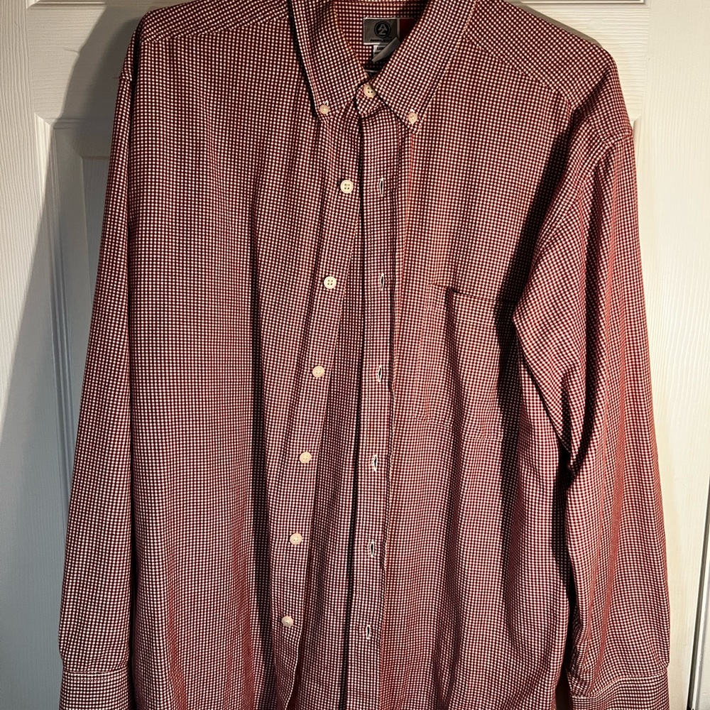 Arizona Jean Company Red and White Checkered Shirt